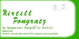 mirtill pongratz business card